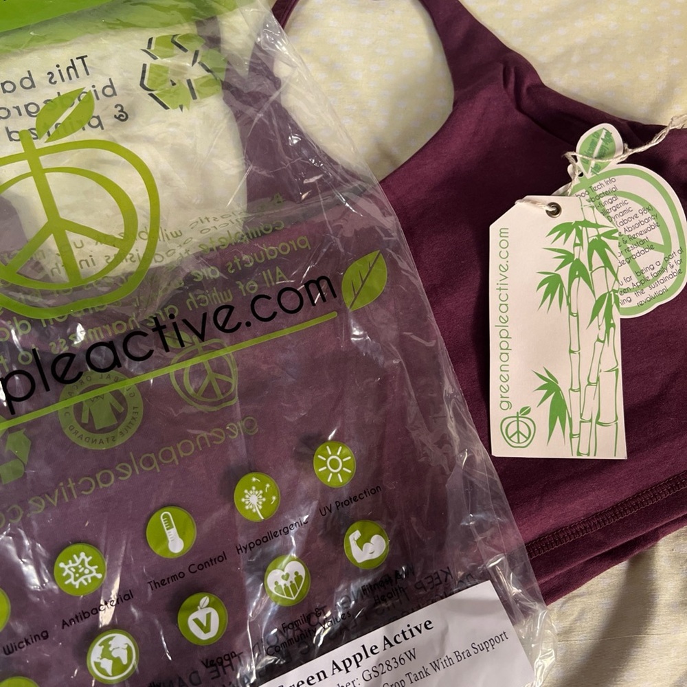 Green Apple Deep Purple Bralette - Picture 3 of 3